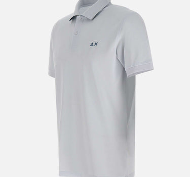 SUN68 "Print under collar polo shirt" WHITE Uomo 