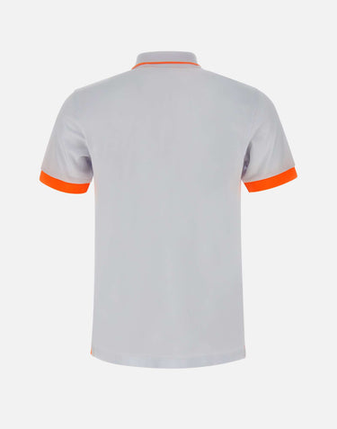 SUN68 Polo "Stripe Fluo" WHITE Uomo 