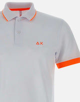 SUN68 Polo "Stripe Fluo" WHITE Uomo 