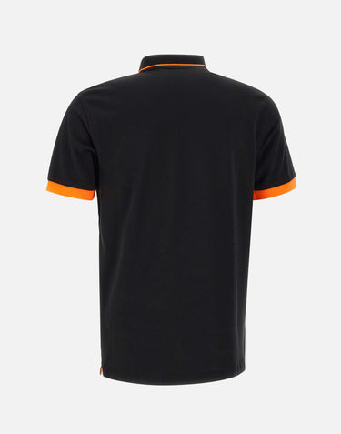 SUN68 Polo "Stripe Fluo" BLACK Uomo 