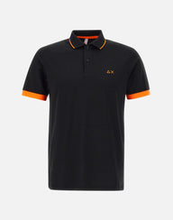SUN68 Polo "Stripe Fluo" BLACK Uomo 