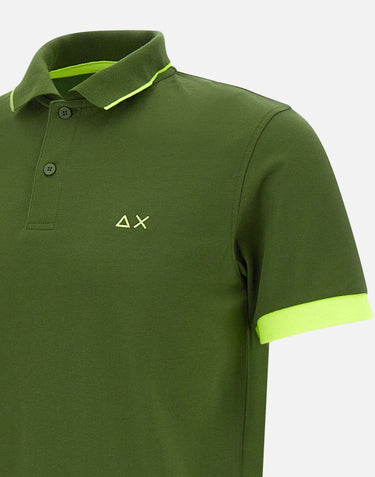 SUN68 "Stripe Fluo polo" GREEN Uomo 