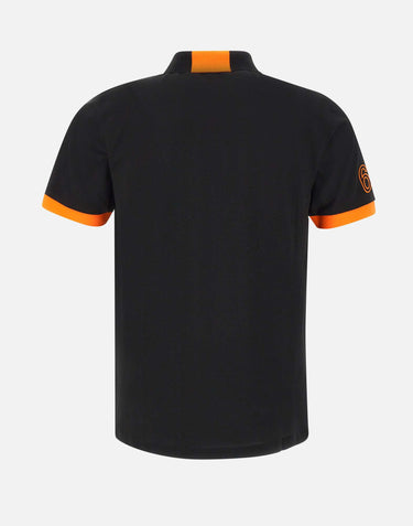 SUN68 "Polo logo fluo" BLACK Uomo 