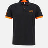 SUN68 "Polo logo fluo" BLACK Uomo 