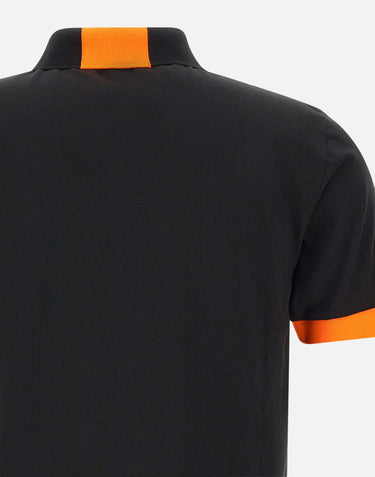 SUN68 "Polo logo fluo" BLACK Uomo 