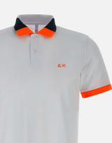 SUN68 "Polo fluo multicolor" WHITE Uomo 