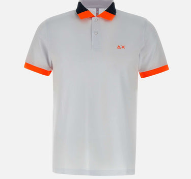 SUN68 "Polo fluo multicolor" WHITE Uomo 