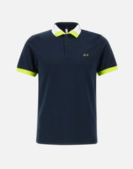 SUN68 "Polo fluo multicolor" BLUE Uomo 