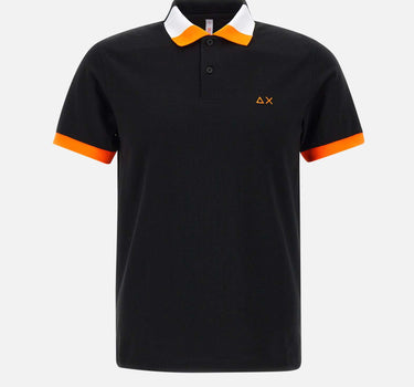 SUN68 "Polo fluo multicolor" BLACK Uomo 