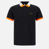 SUN68 "Polo fluo multicolor" BLACK Uomo 