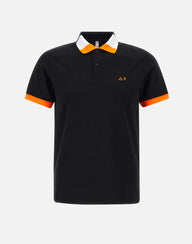SUN68 "Polo fluo multicolor" BLACK Uomo 