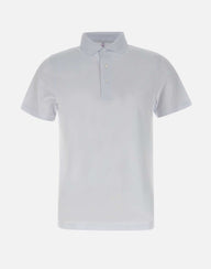 SUN68 "Jersey mercerized polo" WHITE Uomo 