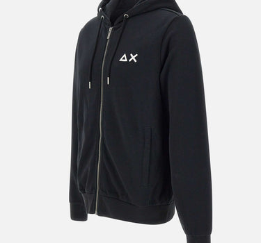 SUN68 "Track zip basic fleece" BLACK Uomo 