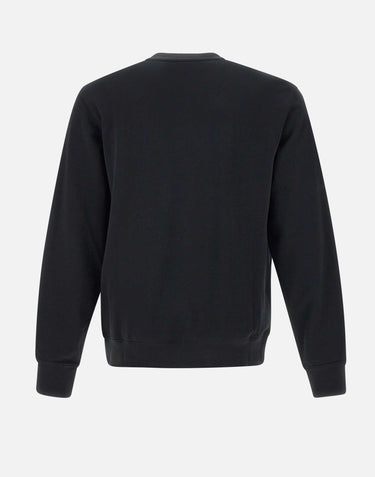SUN68 Felpa "Basic fleece" BLACK Uomo 