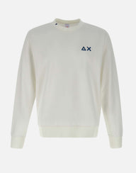 SUN68 Felpa "Basic fleece" WHITE Uomo 