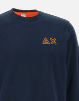 SUN68 "Fluo fleece sweatshirt" BLUE Uomo 