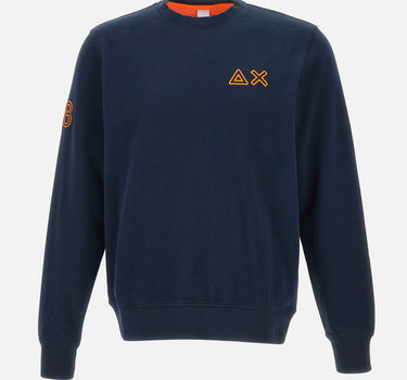 SUN68 "Fluo fleece sweatshirt" BLUE Uomo 