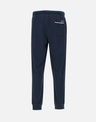 SUN68 "Small stripes fleece" BLUE Uomo 
