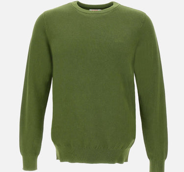 SUN68 Maglia "Round vintage" in cotone GREEN Uomo 