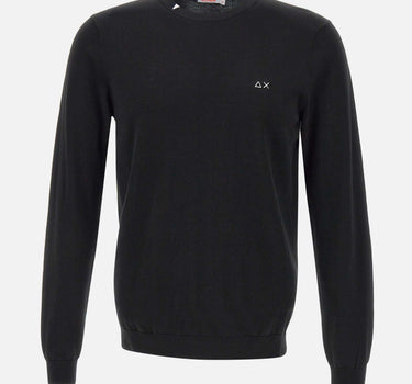 SUN68 "Sweater basic" BLACK Uomo 