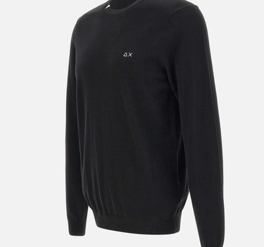 SUN68 "Sweater basic" BLACK Uomo 