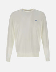SUN68 "Sweater basic" WHITE Uomo 