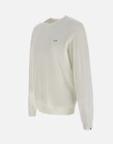 SUN68 "Sweater basic" WHITE Uomo 