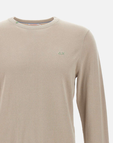 SUN68 "Sweater basic" GREY Uomo 