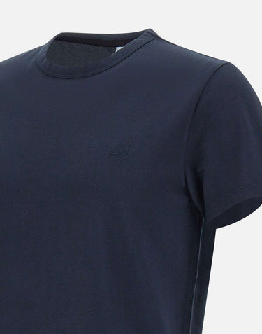 SUN68 "Piquet cold dye t-shirt" BLUE Uomo 