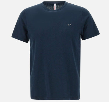 SUN68 "Jersey linen t-shirt" BLUE Uomo 