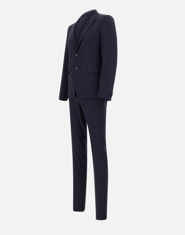 BRIAN DALES Completo due pezzi  in misto lana BLUE Uomo 