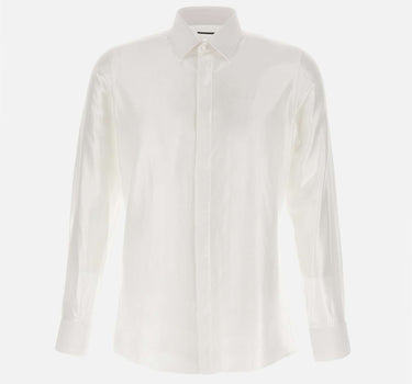 CARLO PIGNATELLI Camicia "Ray" in cotone e viscosa WHITE Uomo 