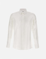 CARLO PIGNATELLI Camicia "Ray" in cotone e viscosa WHITE Uomo 