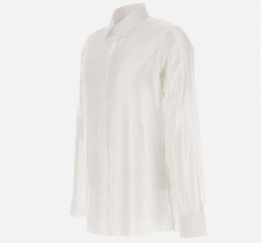 CARLO PIGNATELLI Camicia "Ray" in cotone e viscosa WHITE Uomo 