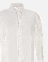 CARLO PIGNATELLI Camicia "Ray" in cotone e viscosa WHITE Uomo 