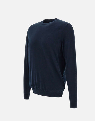 ELEVENTY Pullover  in cotone BLUE Uomo 
