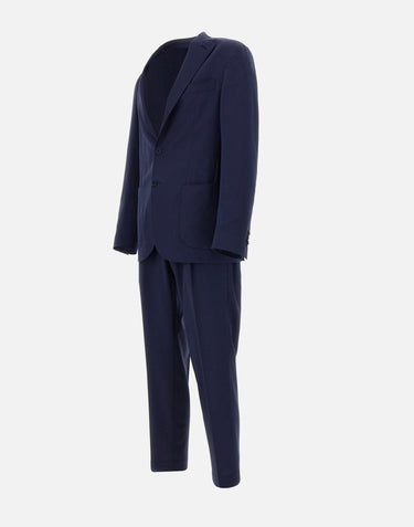 SANTANIELLO Completo due pezzi  in fresco lana BLUE Uomo 