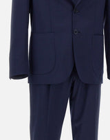 SANTANIELLO Completo due pezzi  in fresco lana BLUE Uomo 