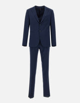 SANTANIELLO Completo due pezzi  in misto fresco lana BLUE Uomo 