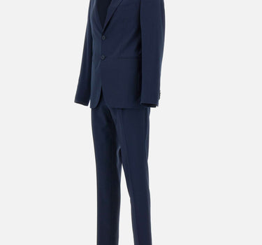 SANTANIELLO Completo due pezzi  in misto fresco lana BLUE Uomo 