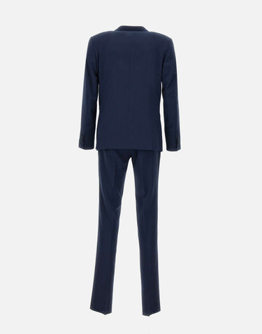 SANTANIELLO Completo due pezzi  in misto fresco lana BLUE Uomo 