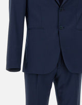 SANTANIELLO Completo due pezzi  in misto fresco lana BLUE Uomo 