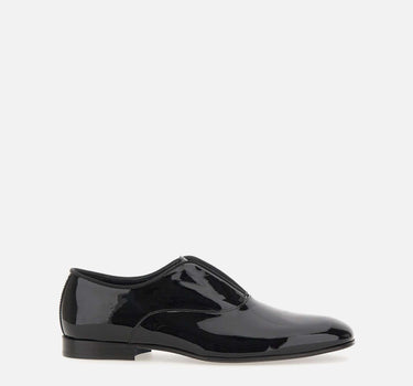 CARLO PIGNATELLI Mocassini "Rugan" in pelle lucida BLACK Uomo 