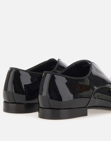 CARLO PIGNATELLI Mocassini "Rugan" in pelle lucida BLACK Uomo 
