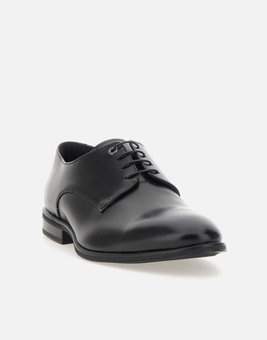 CARLO PIGNATELLI Stringate  in pelle spazzolata BLACK Uomo 