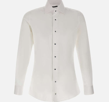 CARLO PIGNATELLI Camicia da cerimonia in cotone WHITE Uomo 