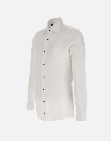 CARLO PIGNATELLI Camicia da cerimonia in cotone WHITE Uomo 