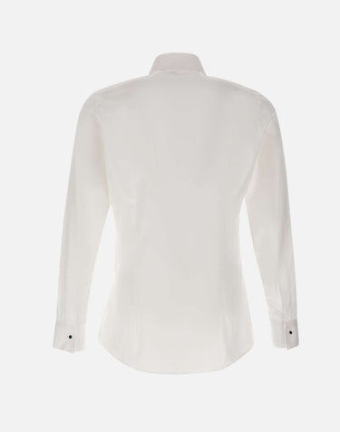 CARLO PIGNATELLI Camicia da cerimonia in cotone WHITE Uomo 