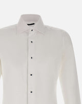 CARLO PIGNATELLI Camicia da cerimonia in cotone WHITE Uomo 