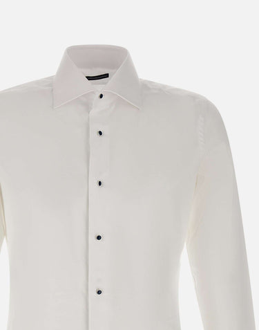 CARLO PIGNATELLI Camicia da cerimonia in cotone WHITE Uomo 